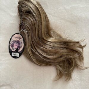 Try Now Synthetic Wavy Curly Ponytail Clip In/On Hair Extension Hairpiece